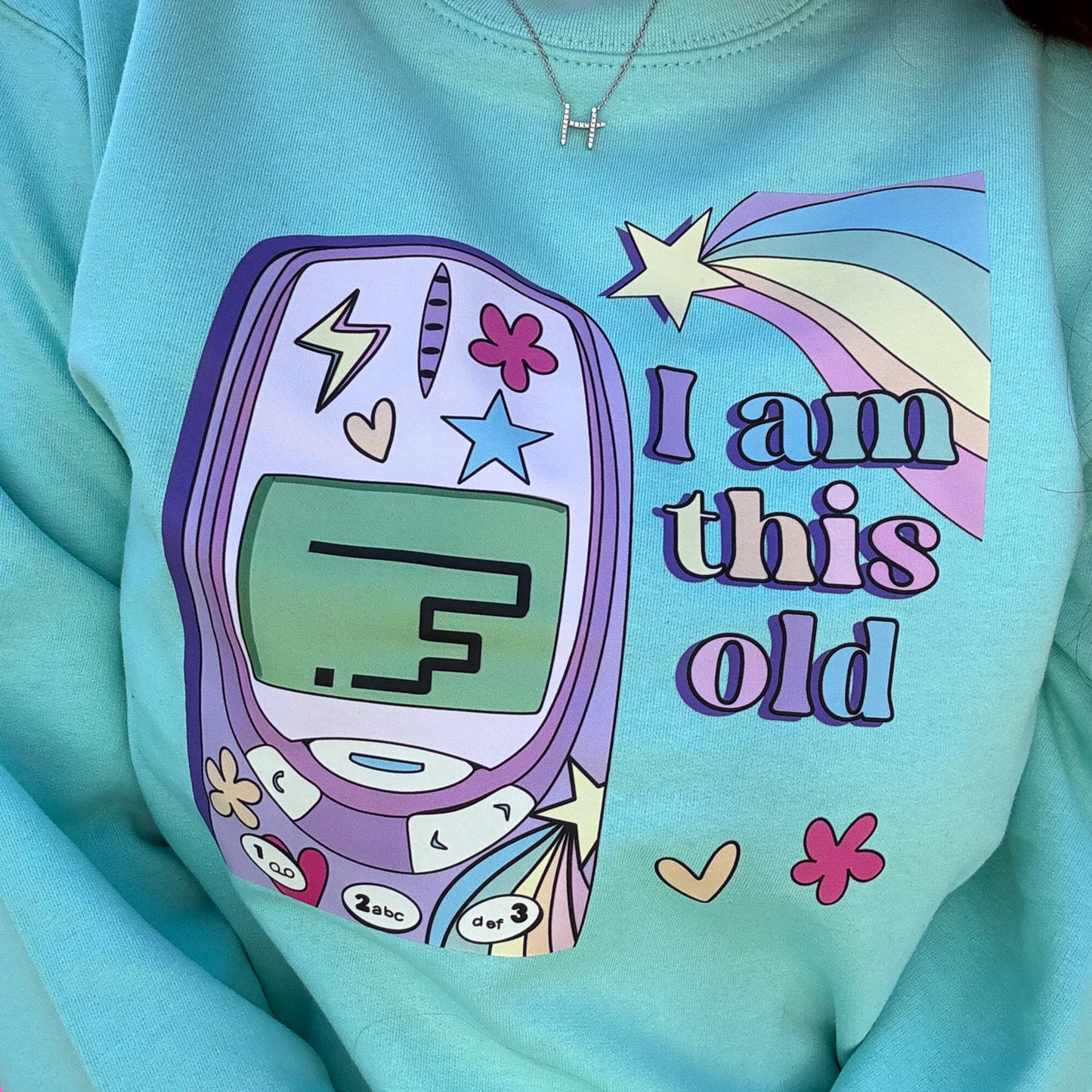 Cosy Colourful Retro Throwback Crewneck Sweater | Inspired By Snake/3310