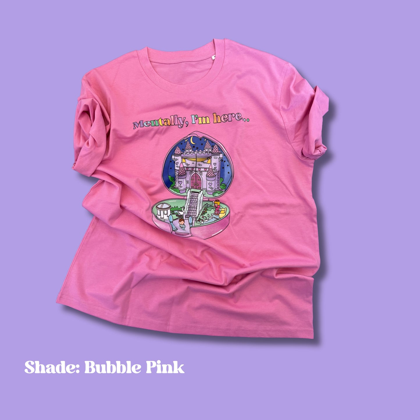 Soft 100% Organic Cotton Tee Inspired by 80s/90s Polly Starlight Castle Compact