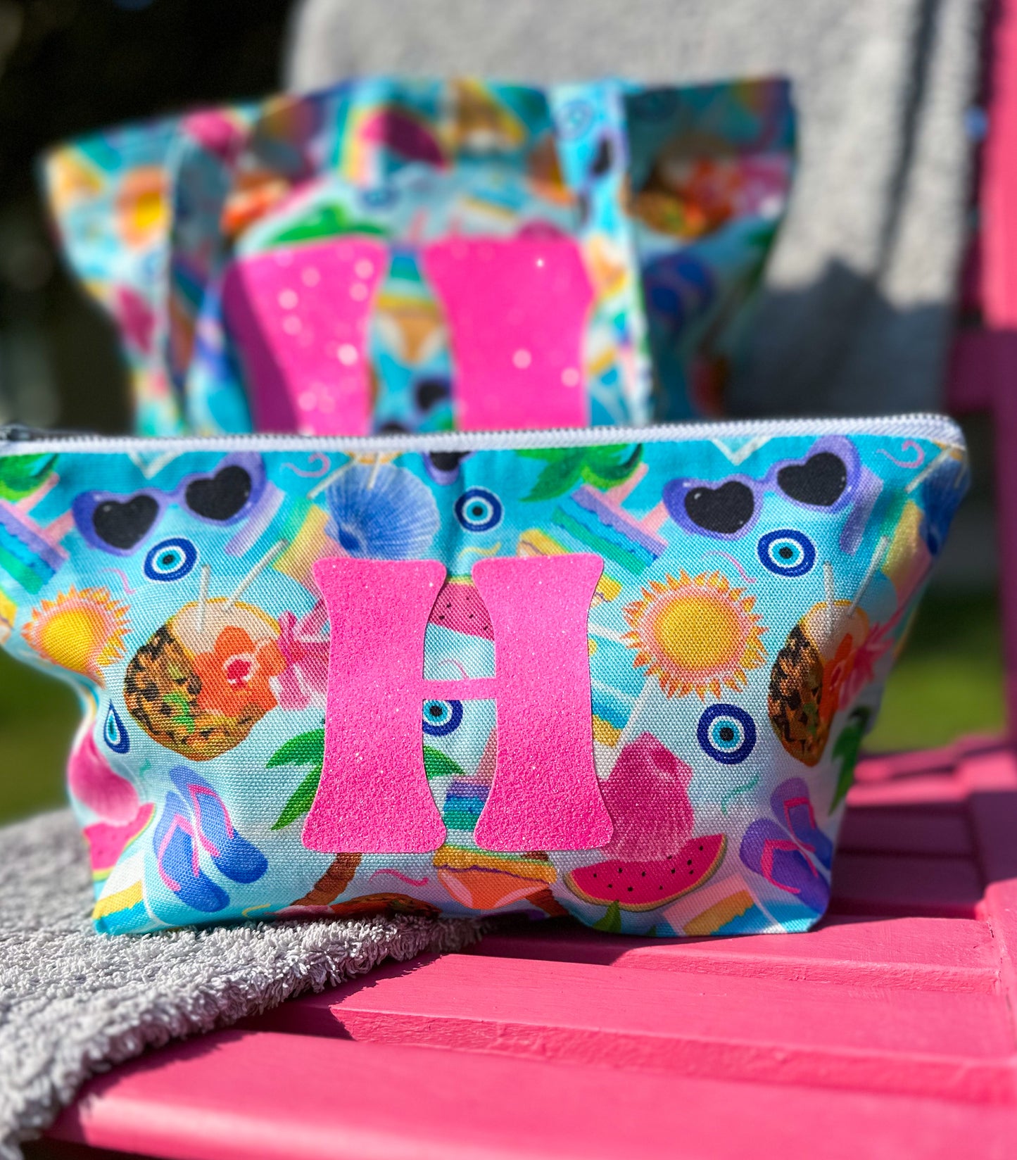 Girls Just Wanna Have Sun Panama Cotton Zip Bag