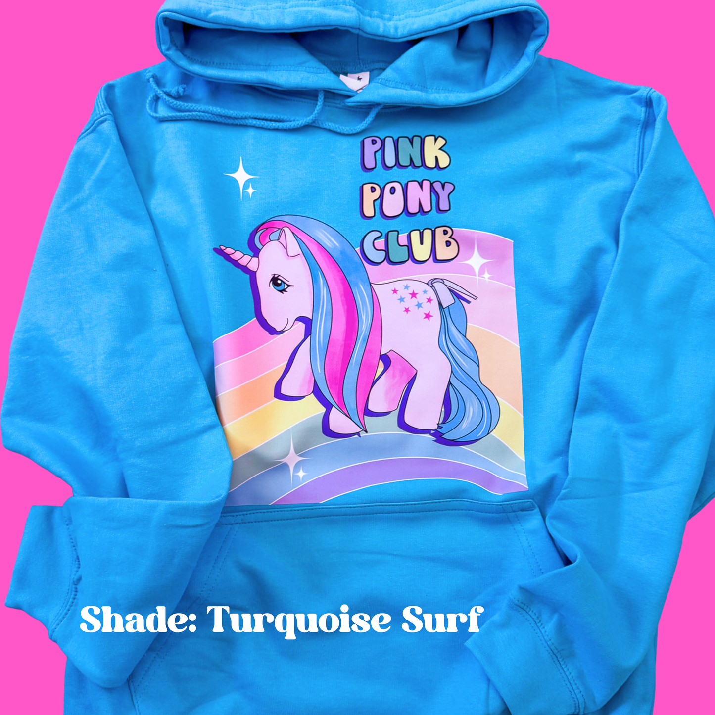 Pink Pony Club - Hoodie - Inspired by Vintage 80s and 90s My Little Pony Dolls
