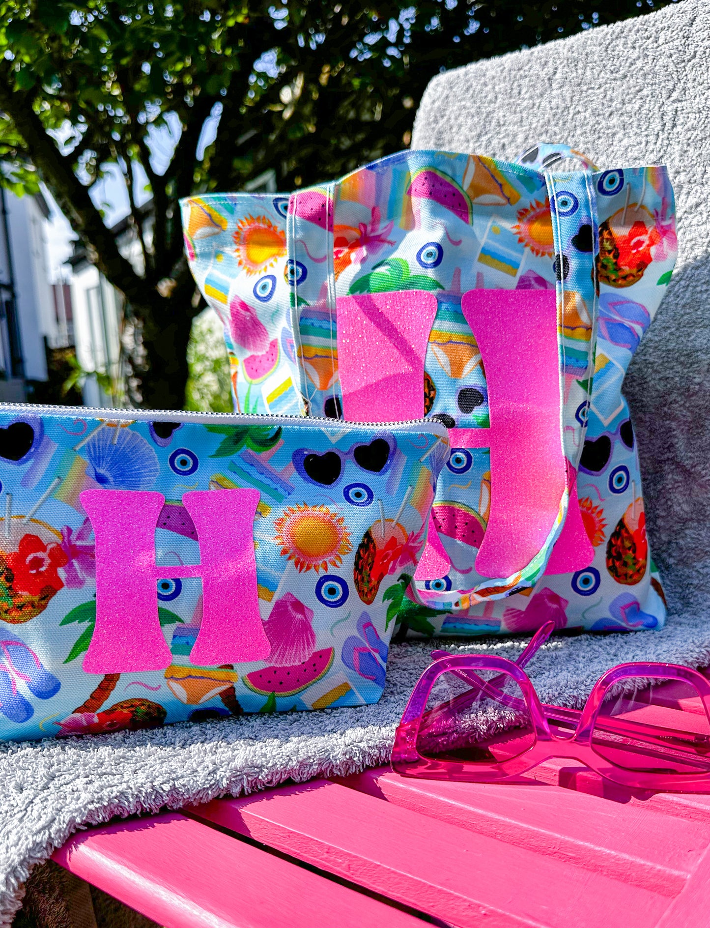 Girls Just Wanna Have Sun Panama Cotton Zip Bag