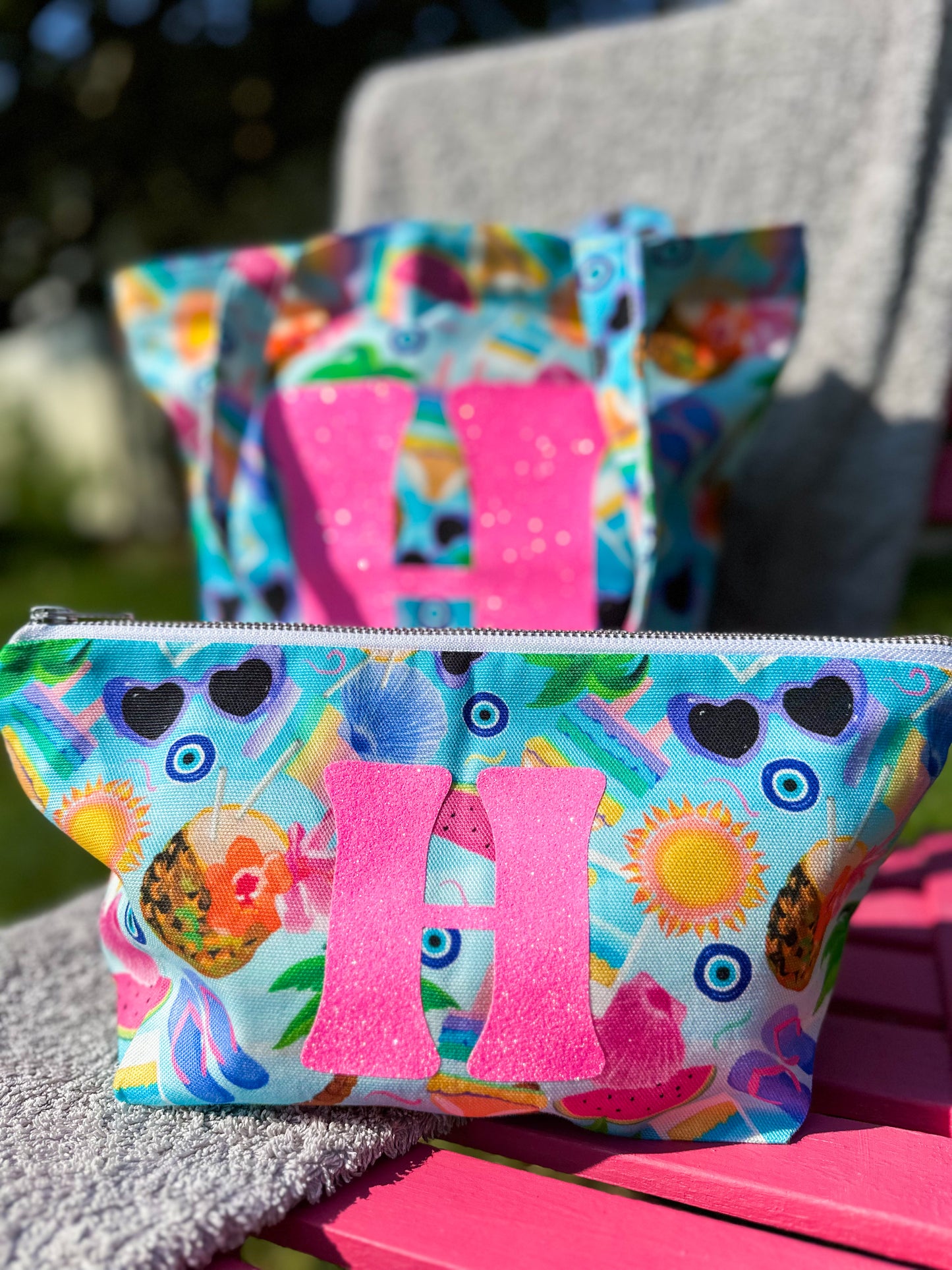 Girls Just Wanna Have Sun Panama Cotton Zip Bag