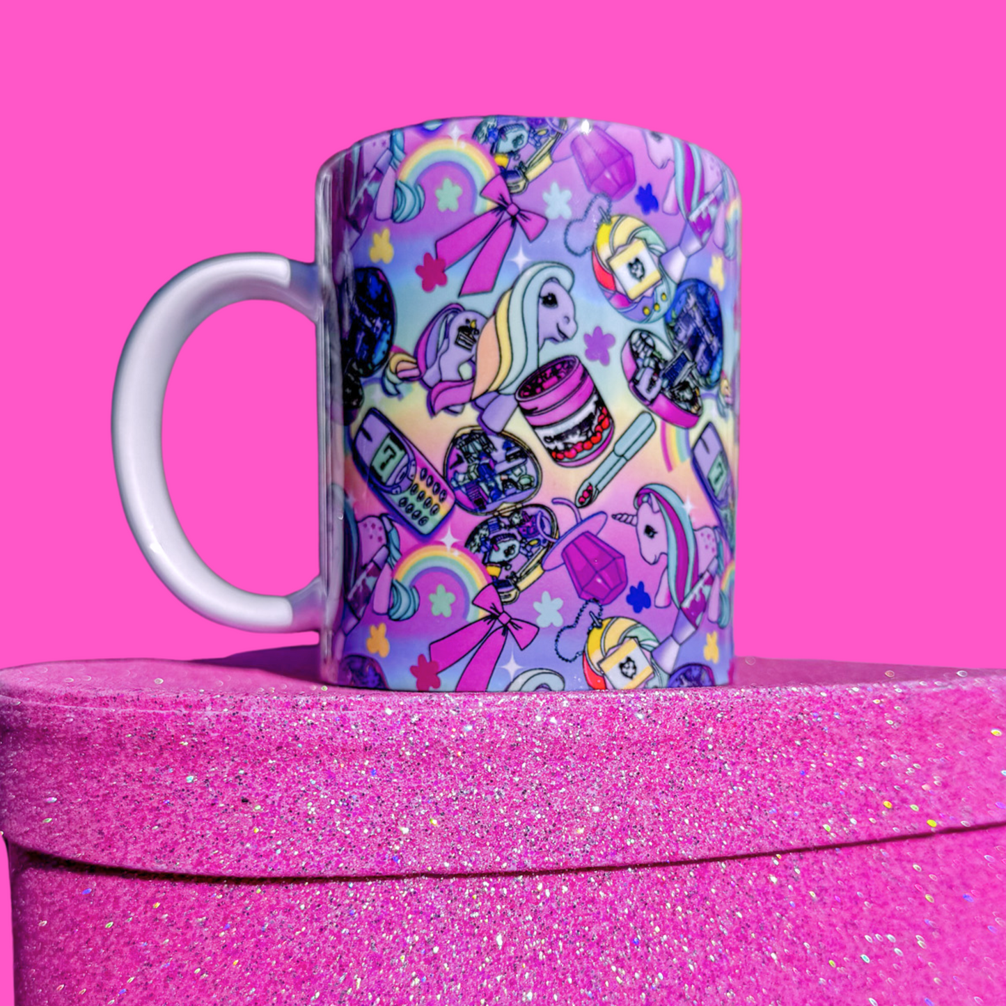 90’s Nostalgia Rainbow Ceramic Mug