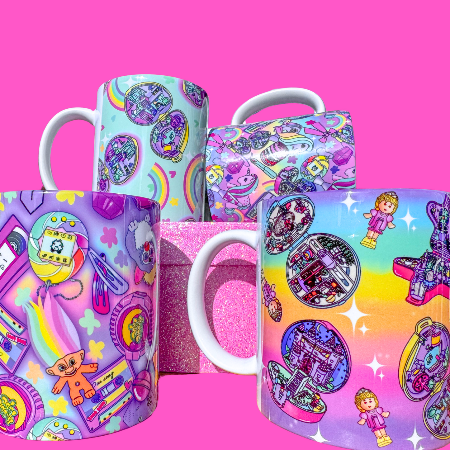 90’s Nostalgia Rainbow Ceramic Mug