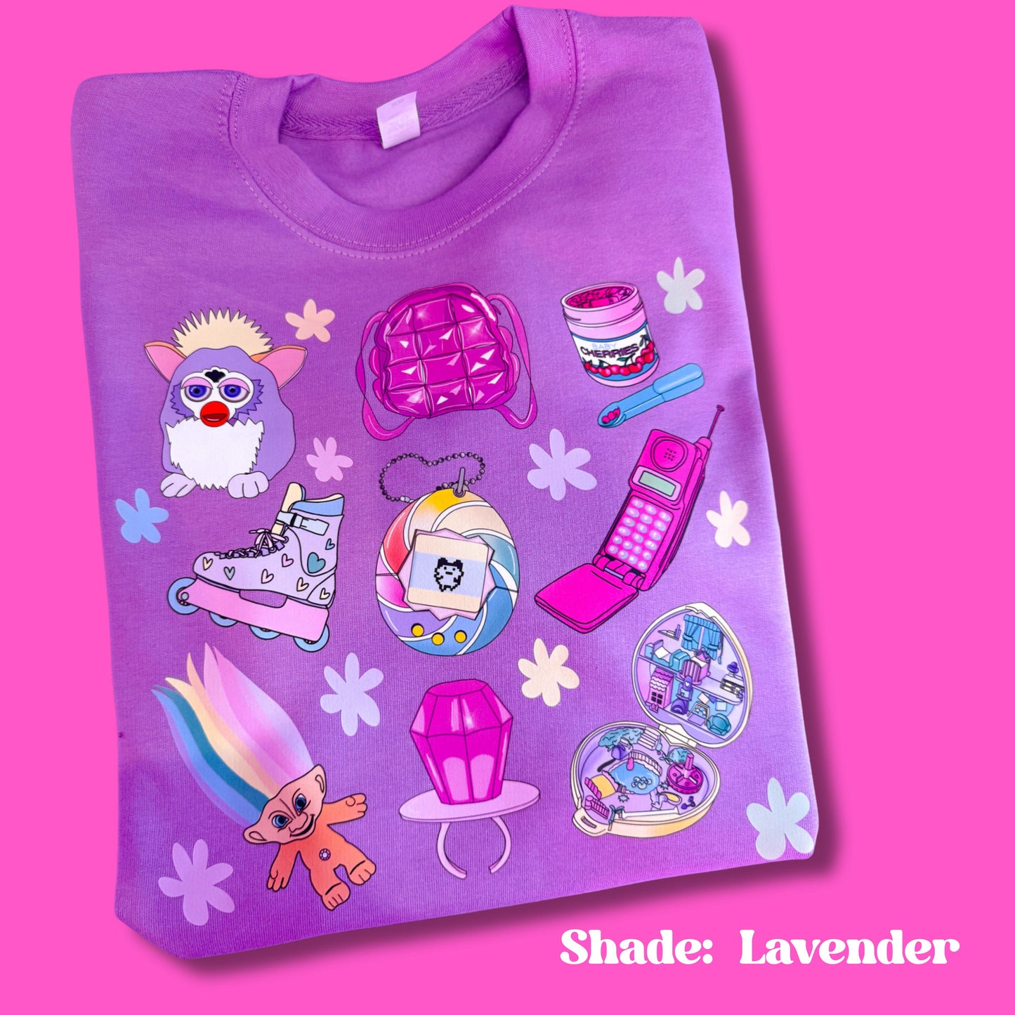 Cosy Colourful 90's Toys and Accessories Crew Neck Sweater