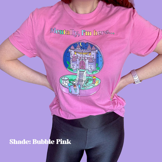 Soft 100% Organic Cotton Tee Inspired by 80s/90s Polly Starlight Castle Compact