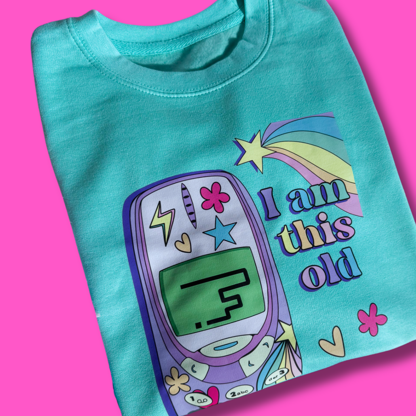 Cosy Colourful Retro Throwback Crewneck Sweater | Inspired By Snake/3310