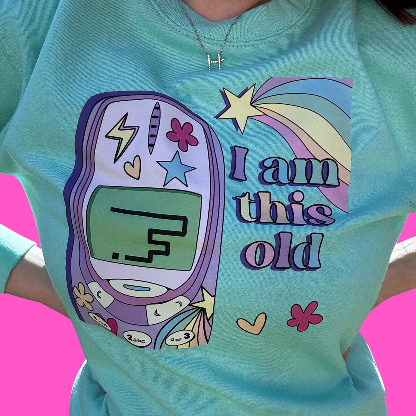 Cosy Colourful Retro Throwback Crewneck Sweater | Inspired By Snake/3310