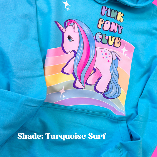 Pink Pony Club - Hoodie - Inspired by Vintage 80s and 90s My Little Pony Dolls