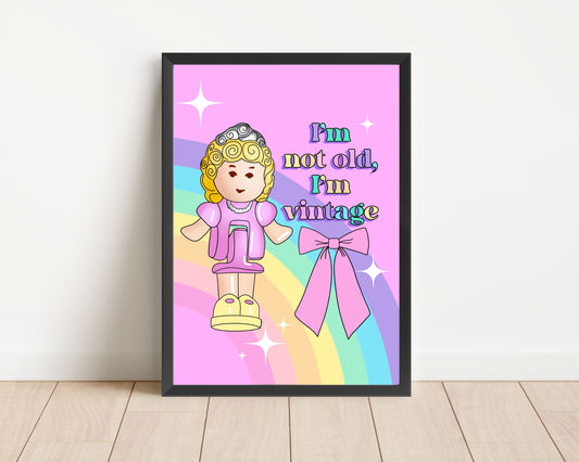 90’s Print Inspired by Vintage Bluebird Polly Pocket Figure Compact Various Sizes A3, A4, A5, A6