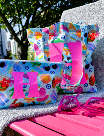 Girls Just Wanna Have Sun Panama Cotton Zip Bag