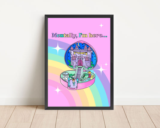 90’s Print inspired by Vintage Bluebird Polly Pocket Starlight Castle Compact | Various Sizes A3, A4, A5, A6