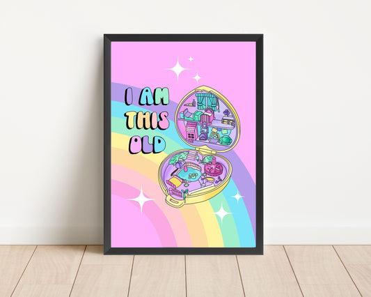 90’s Print Inspired by Vintage Bluebird Polly Pocket Compact Various Sizes A3, A4, A5, A6