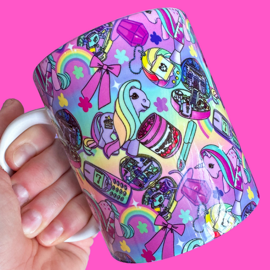 90’s Nostalgia Rainbow Ceramic Mug