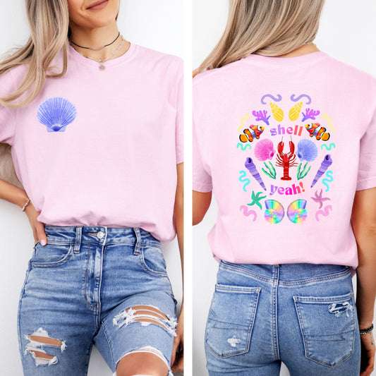 "Shell Yeah!" 🦞🐚🦀 100% Organic Cotton Premium Printed Tee