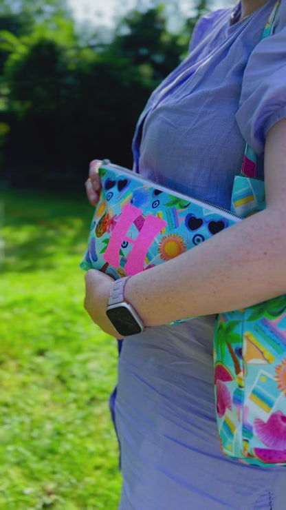 Girls Just Wanna Have Sun Panama Cotton Zip Bag