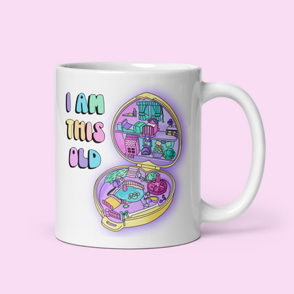 90’s Nostalgia Ceramic Mug Inspired by Retro 1990's Polly Pocket Compact | Illustrated Mug